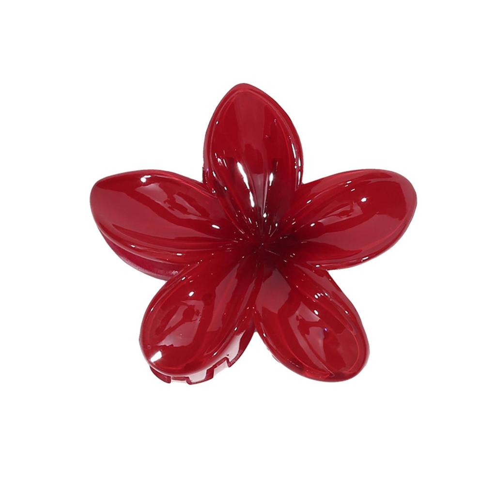 Hawaiian Style Gradient Flower Crab Hair Clips for Women Plumeria Barrettes Beach Vacation Hair Claw for Thin/Thick Hair Accessories