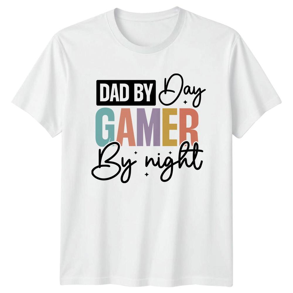 Dad By Day Gamer By Night TShirt Funny Gamer Dad TShirt Gaming S