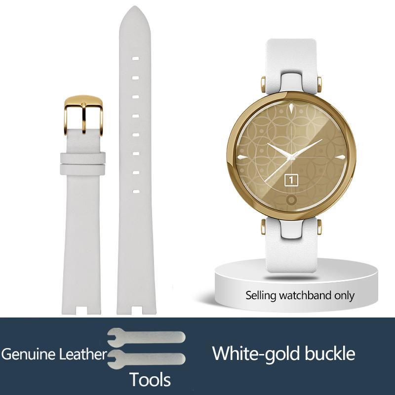 Genuine Leather Sports Watchband Straps Women's Bracelet Silicone Stainless Steel Belt For Garmin Lily Smart Watch Accessories