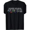 Fun May Just Be On the Road Jingle Ding Tiring Tired Casual T-shirt Christmas Music Symbol and Jingle Bell Pattern