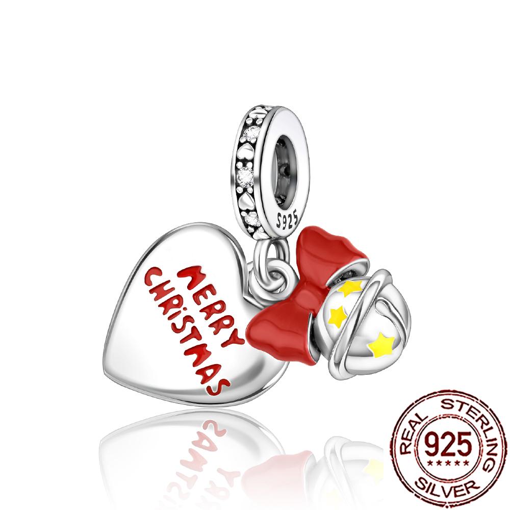 Novos Berloques de Cobre de Natal Papai Noel Berloques para Pulseira Corrente Cobra Colar Feminino Joias Diy