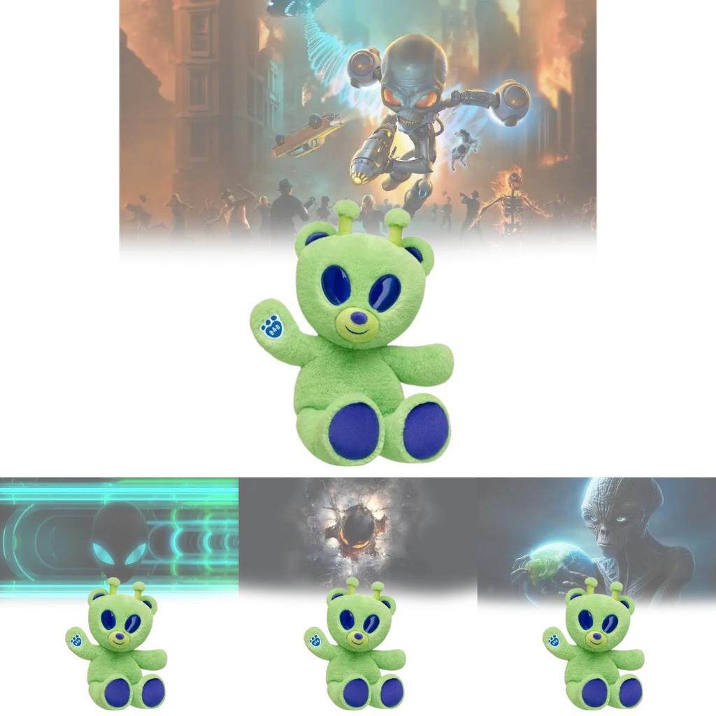 Bär Alien Plüschtier mit kurzem Plüsch für Kinder und Sammler