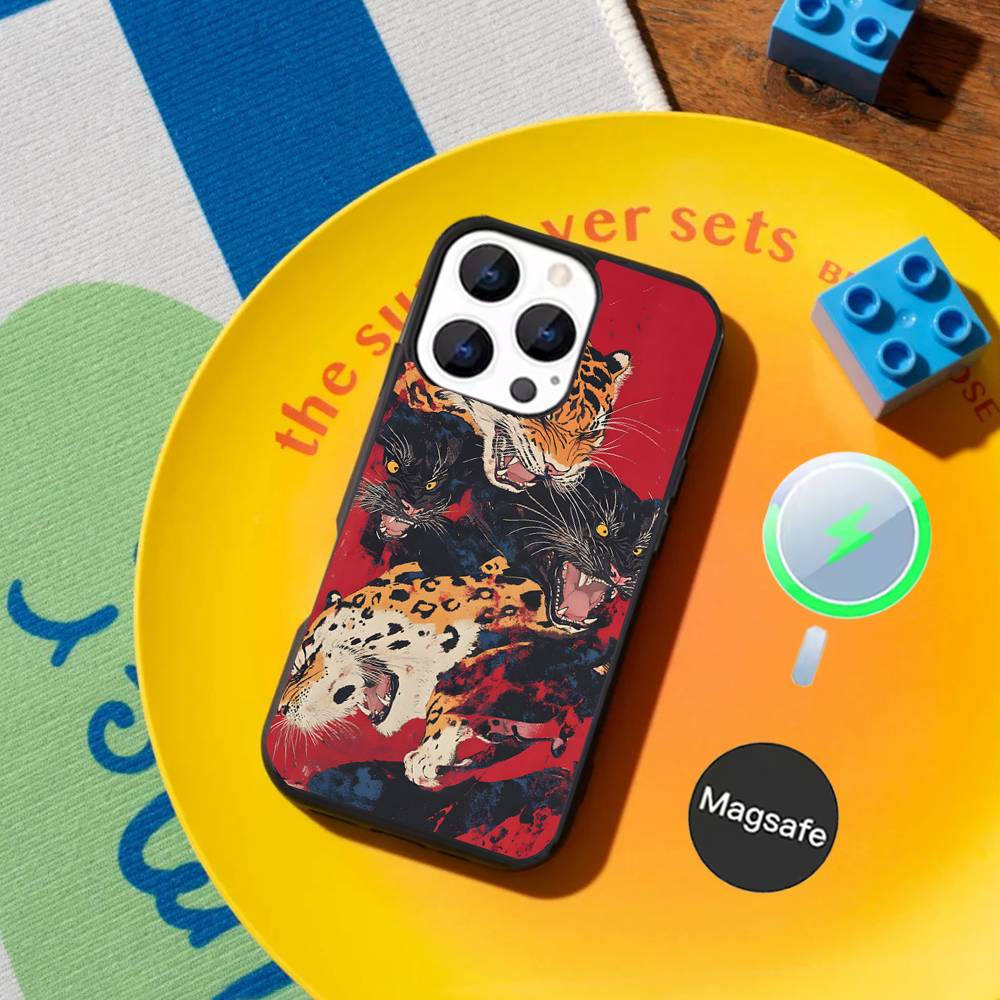 Japan Style Ukiyo-e Art Phone Case For iPhone 17,16,15,14,13,12,11,Pro,Max,Plus,Mini,SE4,E Magnetic Magsafe Wireless Charging