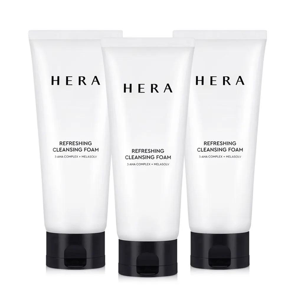 Hera Refreshing Foam Cleansing 160g (3 Packs) Melasolve Foam Renewal Large Capacity Hypoallergenic Facial Cleansing Foam