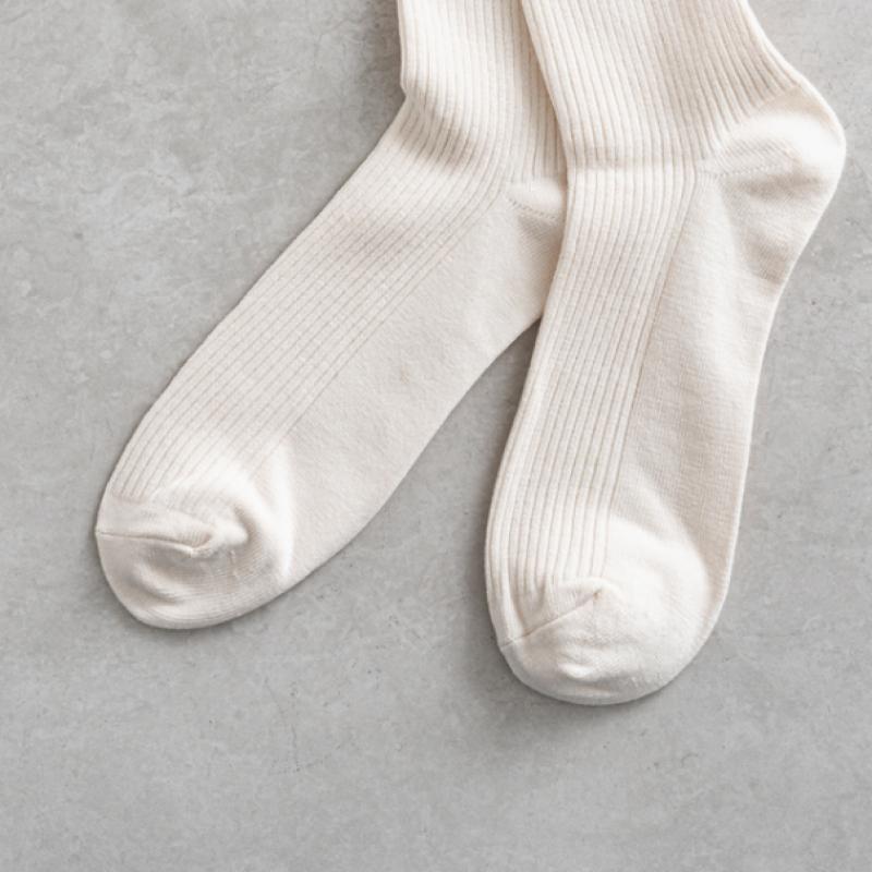Monfoot Men S Ribbed Long Neck SockS Ivory