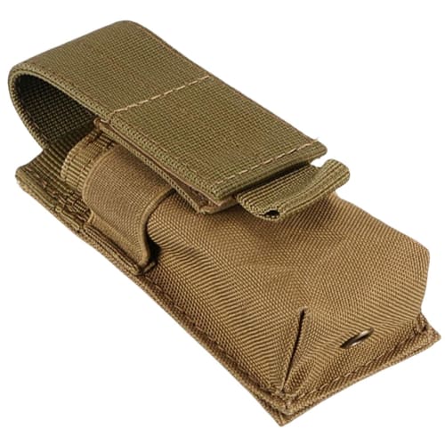 Flashlight Pouch | Flashlight Holder Holster | Elastic Cord Buckle Closure Torch Carry Case Light Nipper Military Fan Flashlight Bag Small Single Tool