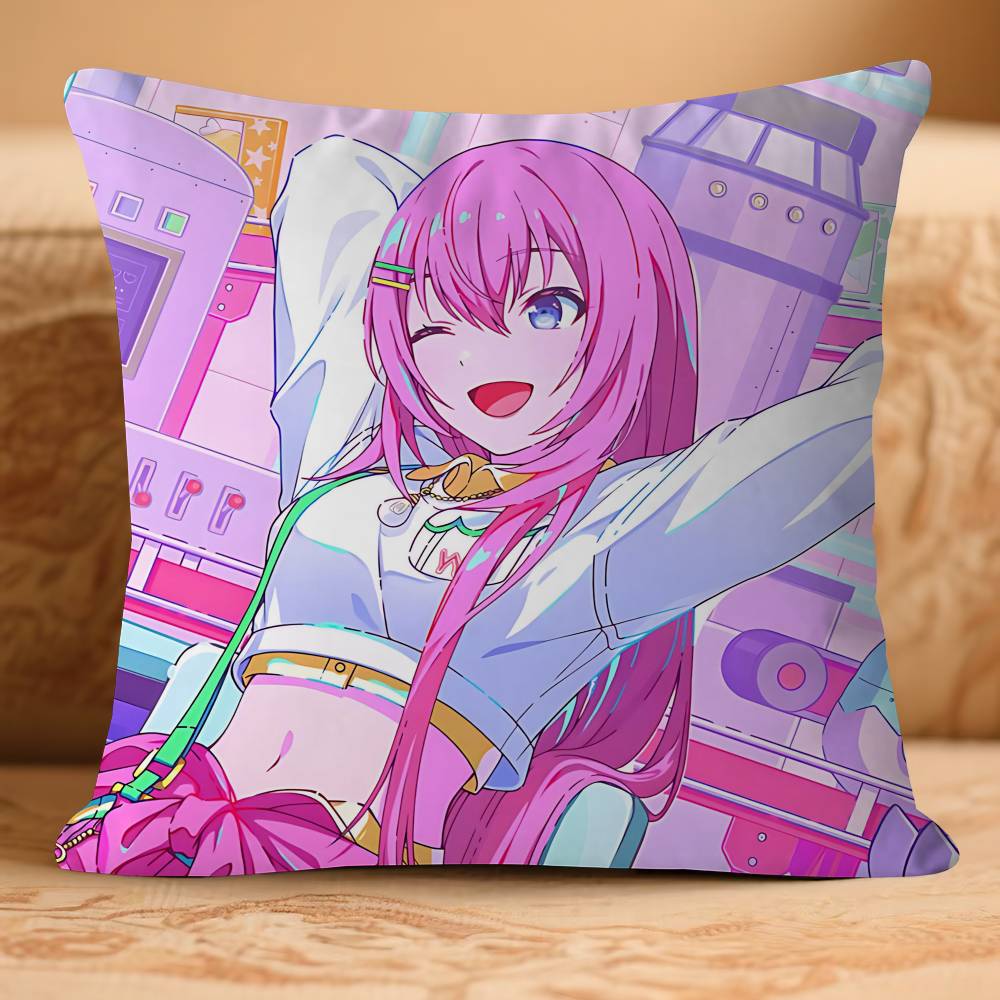 Pjsk Megurine-Luka Pillowcase Toon Gift Cushion Cover Bedroom Home Sofa Chair Seat Decor Pillow Case