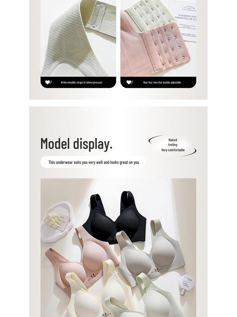 Barely There Comfort: Seamless Wireless Sports Bra with Beautiful Back and Anti-Sagging Support