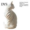 Decorative Sculptures for Modern Interior 3D Printed Cat Sculpture, Style Matte Statue, Black And White Art Decor Table PLA Ornament Home Aesthetic