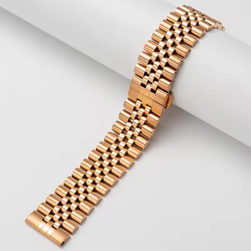 22 mm Rostfritt Stål Armband för Tissot för Citizen för Seiko Snabbkoppling Fjärilsspänne Metallklockarmband Högkvalitativt Armband