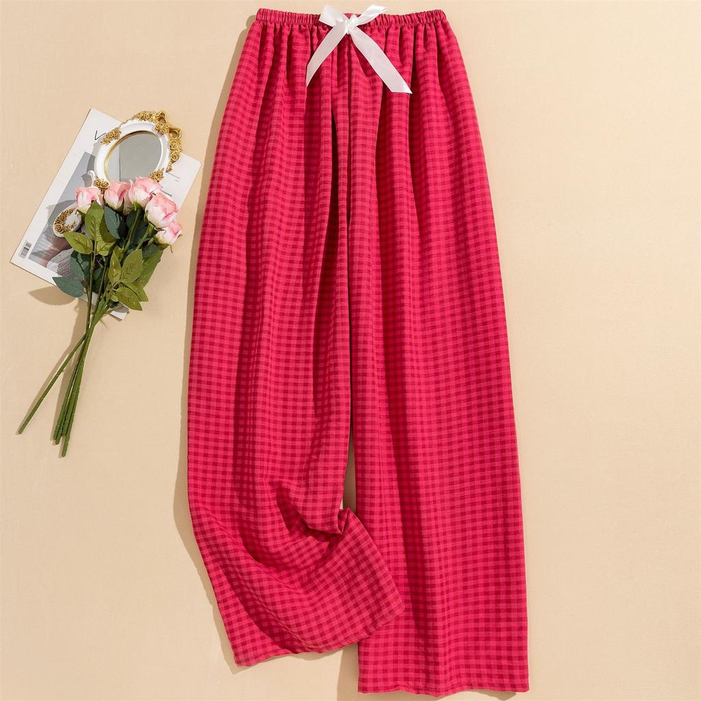 Women's Casual Fashion Sleep Pants Striped Loungewear Pants Wearable As Outerwear High-Waisted Pants