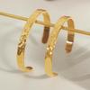 European Fashion Gold-Plated Titanium Open Cuff Bracelet Douyin Celebrity Style