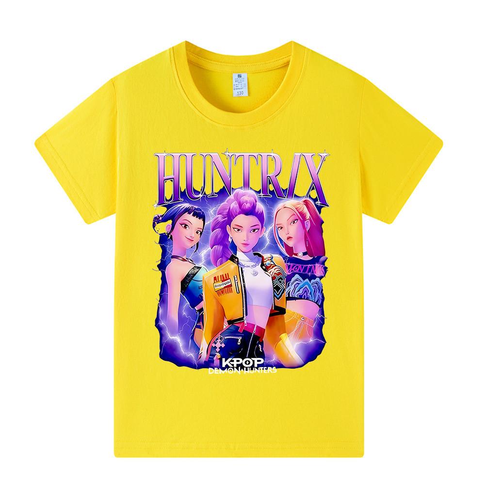 A1228 Kids Boys Girls Kpop Rumi Zoey Mira Print Short Sleeves T-shirt