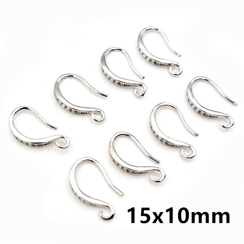 20pcs Craft Brass Small Earring Hooks Wire 4 Styles French Lever Earrings Hooks DIY Jewelry Making Accessories Findings