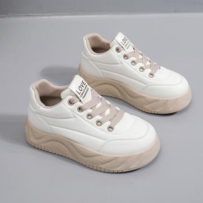 Bread Shoes for Women In Spring New Student Versatile Thick Soled Small White Shoes Casual Shoes