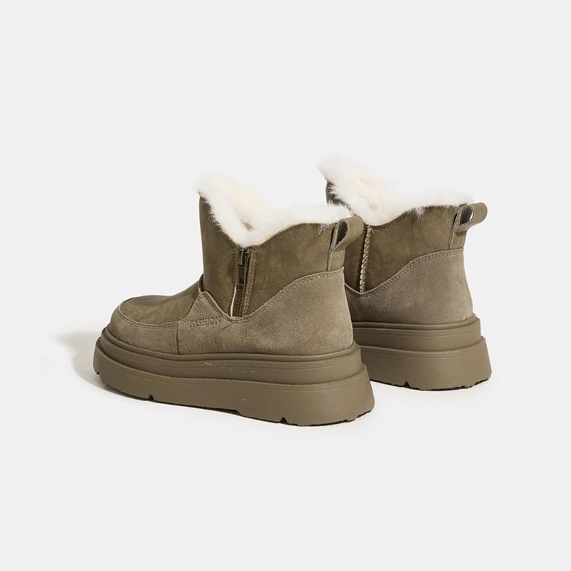 Women's Snow Boots Flat-soled, Warm Winter Women Boots Large-sized Ankle and Short Boots Female