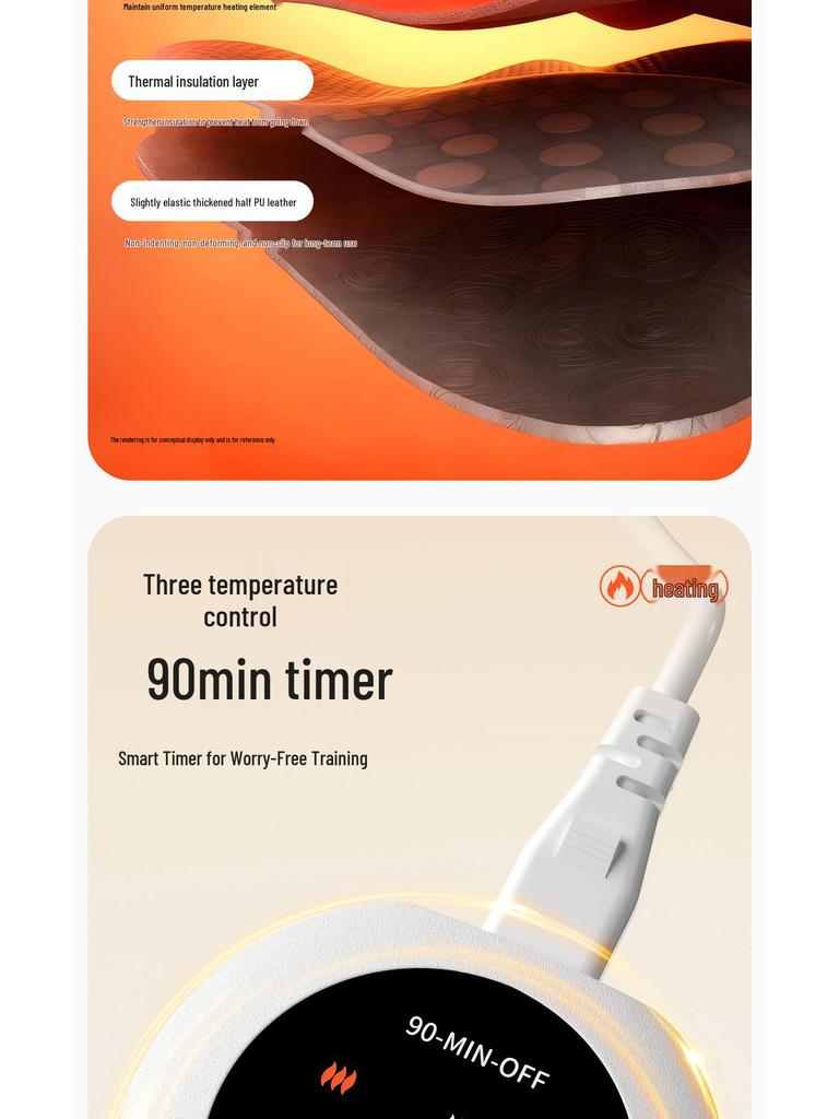 Electric Heated Non-Slip Yoga Mat - Quick Heat, Extra Wide & Long for Indoor Home Fitness