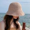 Kvinner Halm Solhatt Vevd Bøttehatt Sammenleggbar Fiskehatt Solbeskyttelse Strandlue Sommer Reise Vandring Ferie Bøttehatt Kvinner Motetilbehør