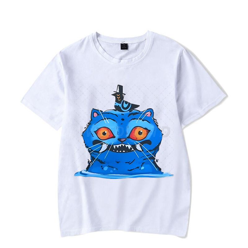 New T-shirt KPop Demon Hunters Cartoon Tiger Short-sleeved Tops Summer Men Women Clothes Anime Graphic Korean Style T-shirt