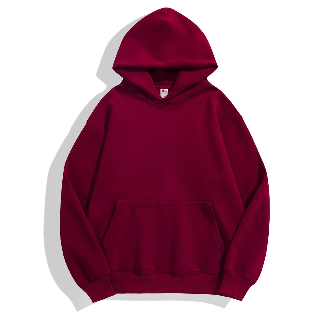 Women Plus Velvet Hooded Sweatshirt Men Thickened Tight Polar Fleece Pullover Hoodie