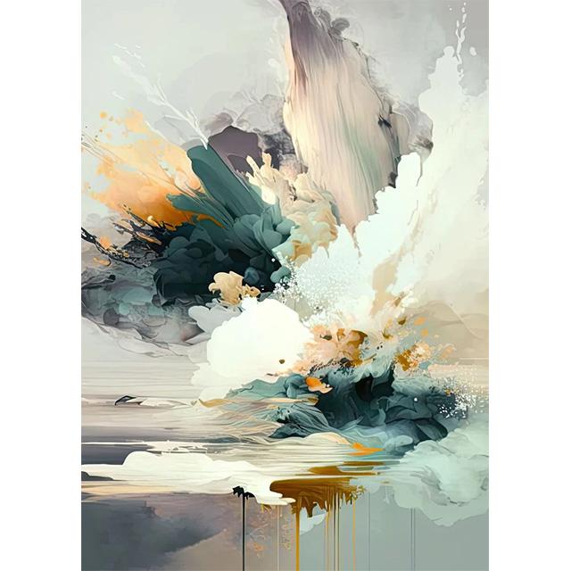 

Abstract Art Landscape Colorful Flowers Prints Poster Canvas Painting Modern Wall Art Picture For Living Room Bedroom Home Decor 21x30cm No Framed