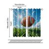 2 pcs   filtering curtains (excluding rods   non-movable   without batteries) Vigorous dolphins and football balls