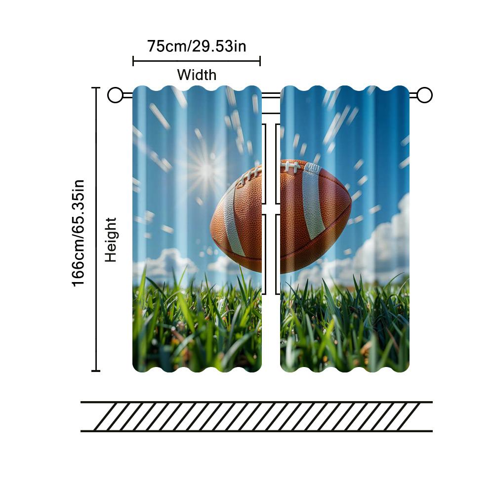 2 pcs   filtering curtains (excluding rods   non-movable   without batteries) Vigorous dolphins and football balls