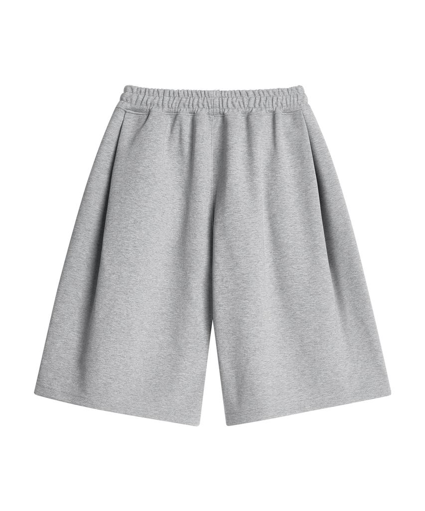 UNIONSTUDIO ( 2 Pack ) Odd Side Double Pleated Wide Sweat Half Pants ( 3 Colors )