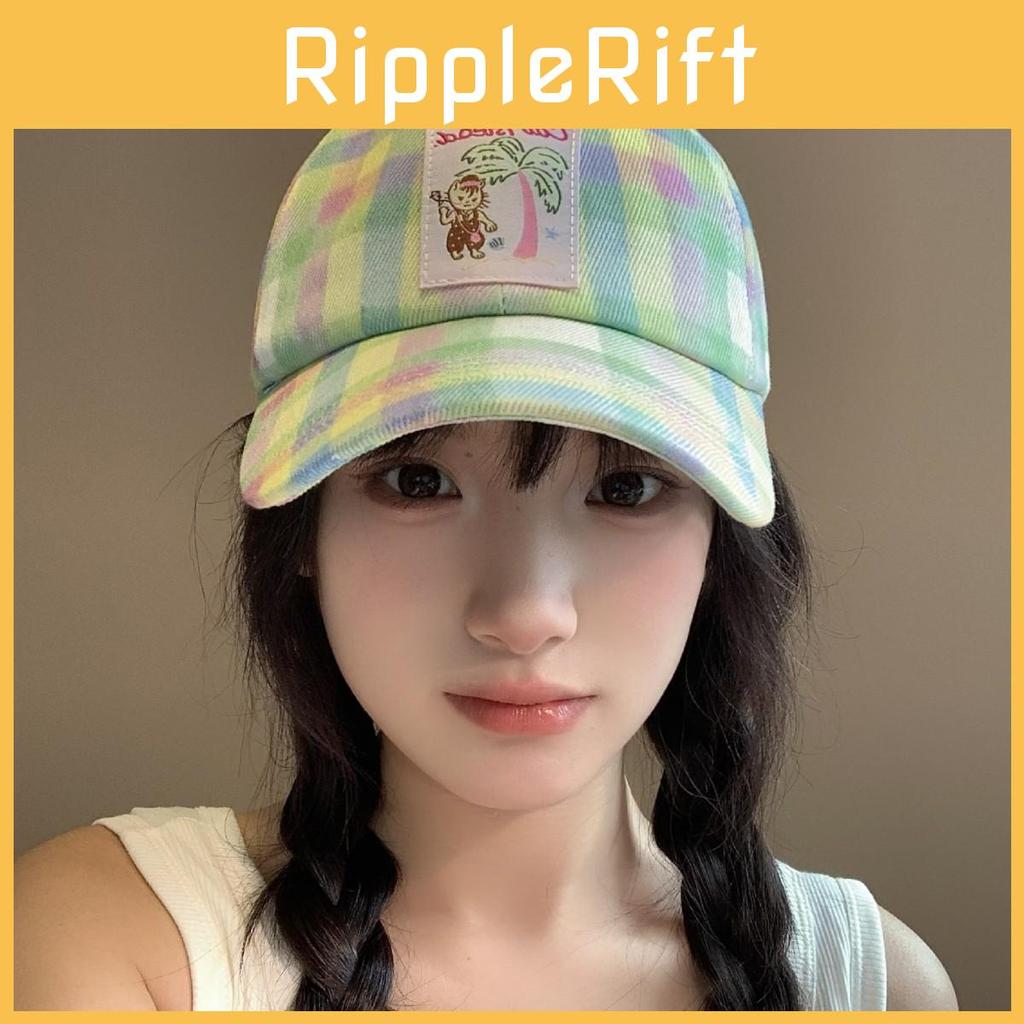 Cute Embroidered Pink Baseball Cap With Breathable Cotton For Spring Summer Casual Wear