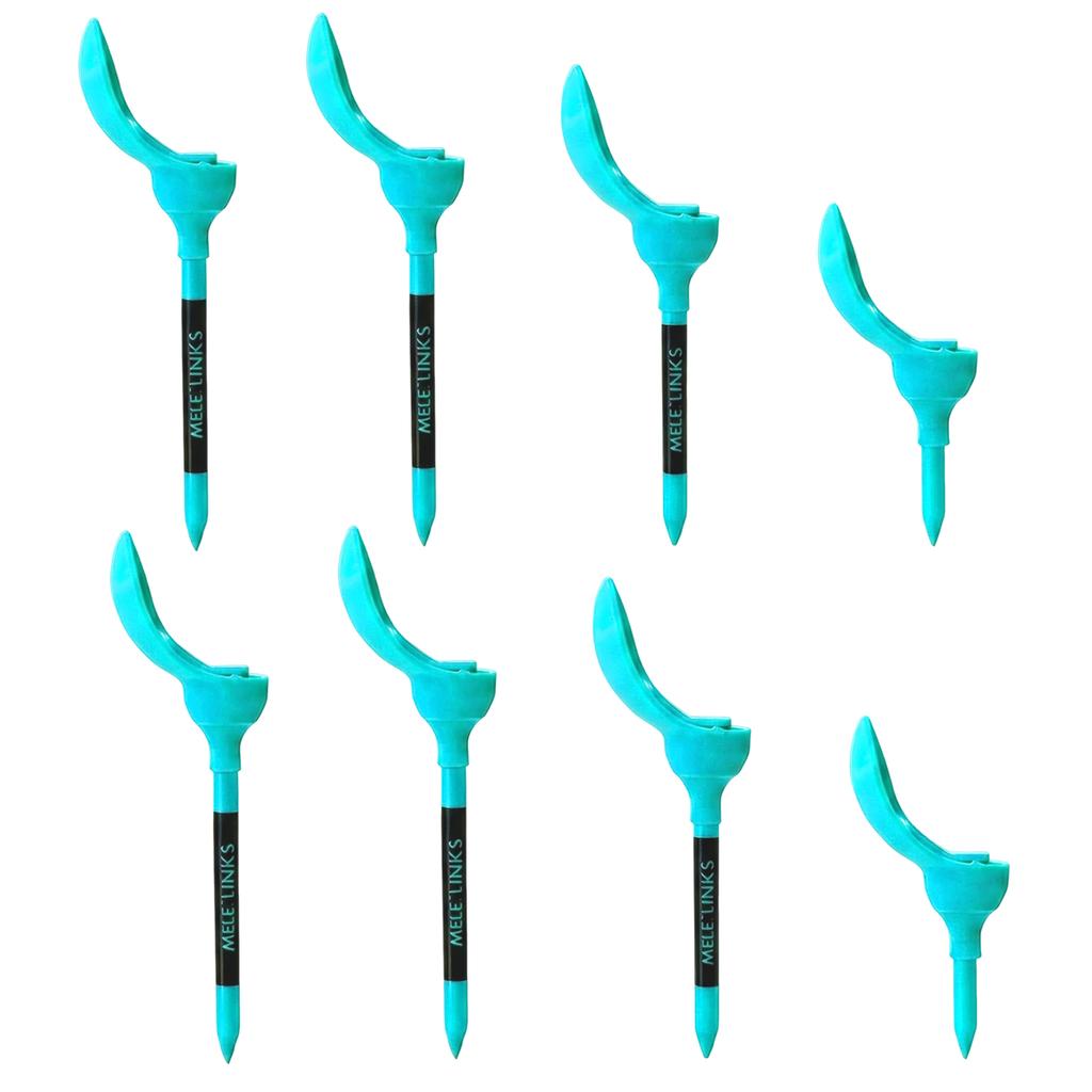 8 Pack Golf Tee Set Petal Design Golf Training Tees Plastic Durability and Stability for Mat Driving Range Indoor Simulator