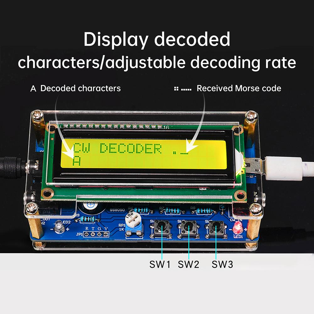 DC 5V CW Morse Cipher Decoder Loose Circuit Board Welding Exercise DIY Electronic Manufacturing Kit
