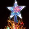 Christmas Star Tree Topper Lights LED Glowing Star Lamp Sparkling Night Light Xmas Tree Top Ornaments New  Home Party Decor