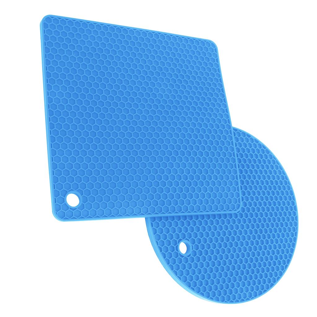 5 PCS 2 Round 3 Silicone Mat Multipurpose Hot Pads for Hot Dishes Tables