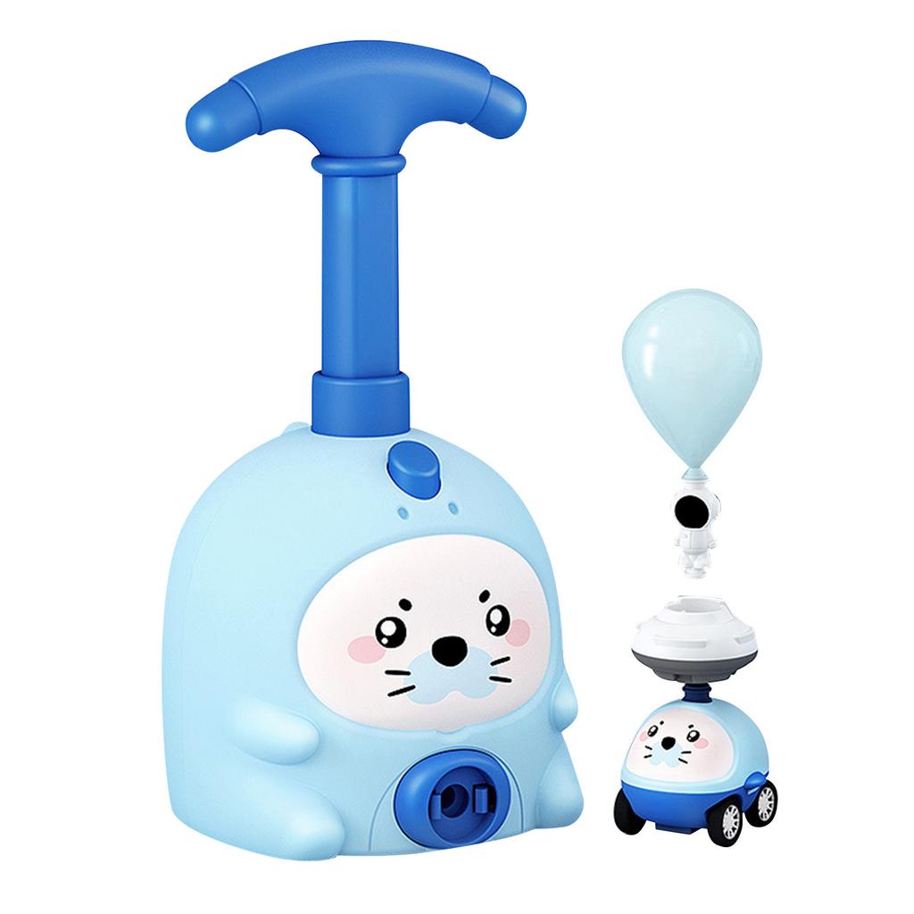 Balloons Powered Car, Kids Inertial Power Ball Car With Power Launchers Toy Set Aerodynamic Cars