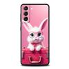 A Cute Rabbit With A Purple Hat Case for Samsung Galaxy S24 S23 S22 S20 S21 FE Ultra S24 S23 S10 S10E S9 S8 Plus 5G Phone Cover