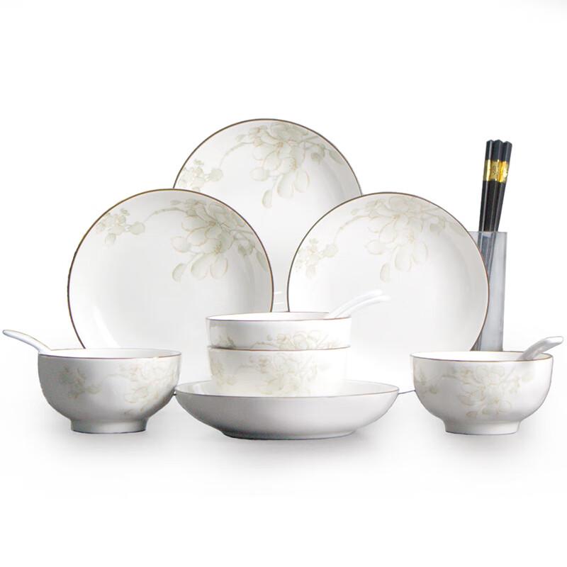 Magnolia Scent 16-Piece Ceramic Dinnerware Set