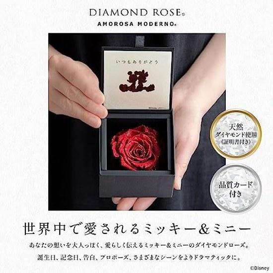 Amorosa Moderno Preserved Flower Diamond Rose Box 85 Disney Always Thank You