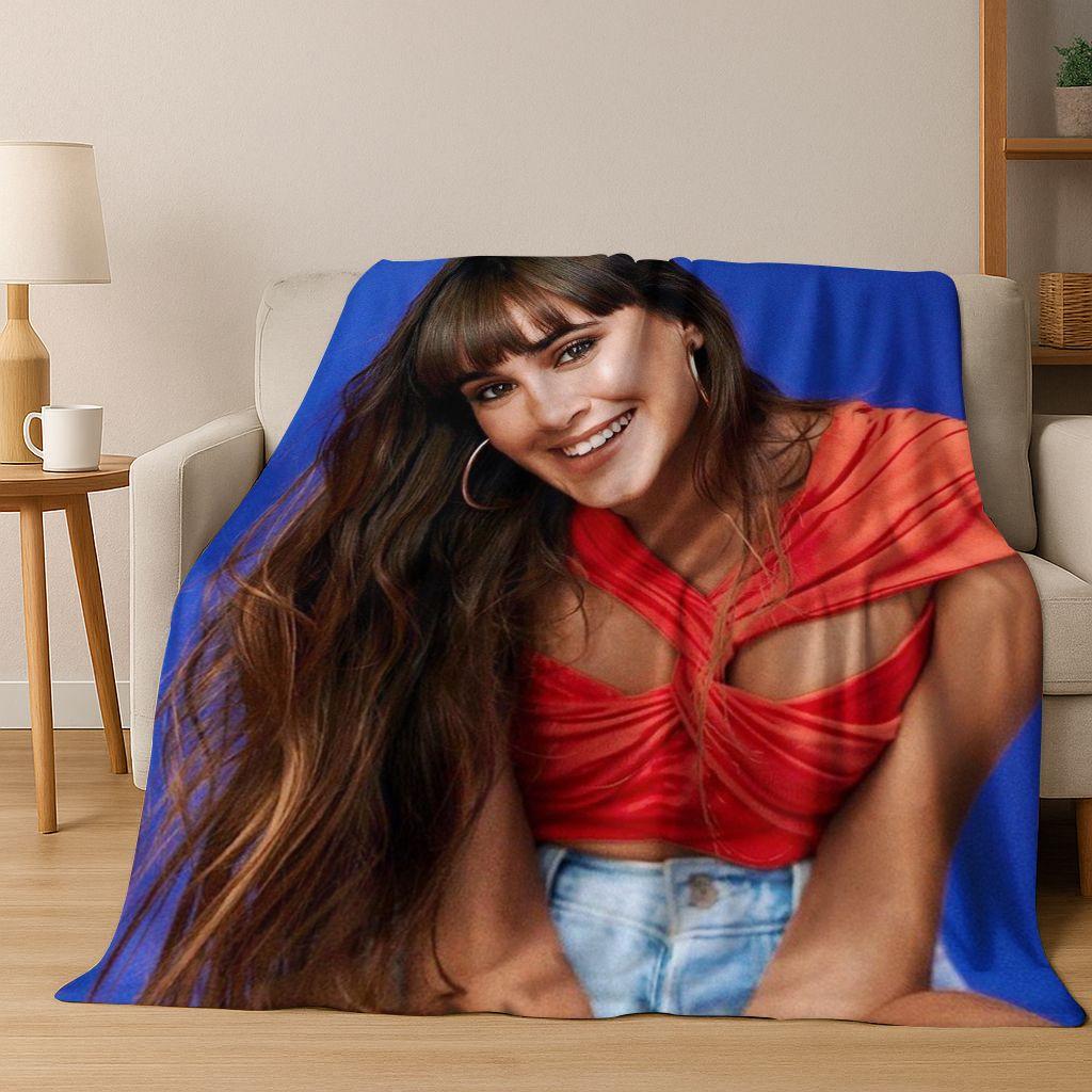 3D A-Aitana Spanish Singer Art Flannel Blanket,Cozy Soft Throw Blanket for Home Bedroom Bed Sofa Picnic Office Cover Gift Kids
