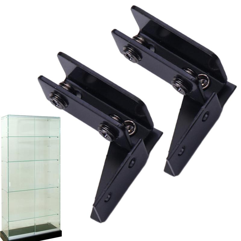 2pcs Glass Door Hinge Without Drilling Shower Door Hinges Cabinet Side Mounted Frameless Glass Hinge For Bathroom Kitchen