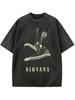 Nirvana 90s Rock Grunge Vintage Distressed Oversized Unisex T-shirt