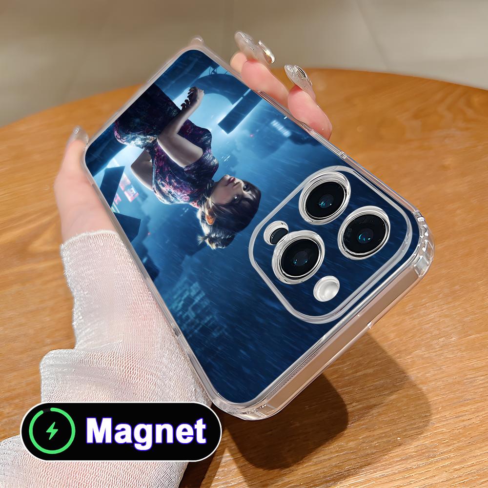 Ana de Armas Clear TPU Magsafe Mobile Phone Case for iPhone 17 16 15 14 13 12 11 Air Pro Max Plus Mini Colorful Cover
