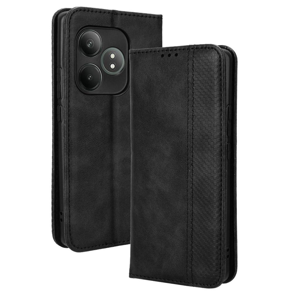 For Realme GT Neo6 SE 5G/Neo6 5G/GT 6 5G/GT 6T 5G Magnetic Case Retro PU Leather Drop-Resistant Phone Cover