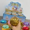 Glitter Dumpling Fidget Toy Squishy Stress Relief Balls with Steamer Reusable Rebound Squeeze Reliever Toys Dough Ball Gifts