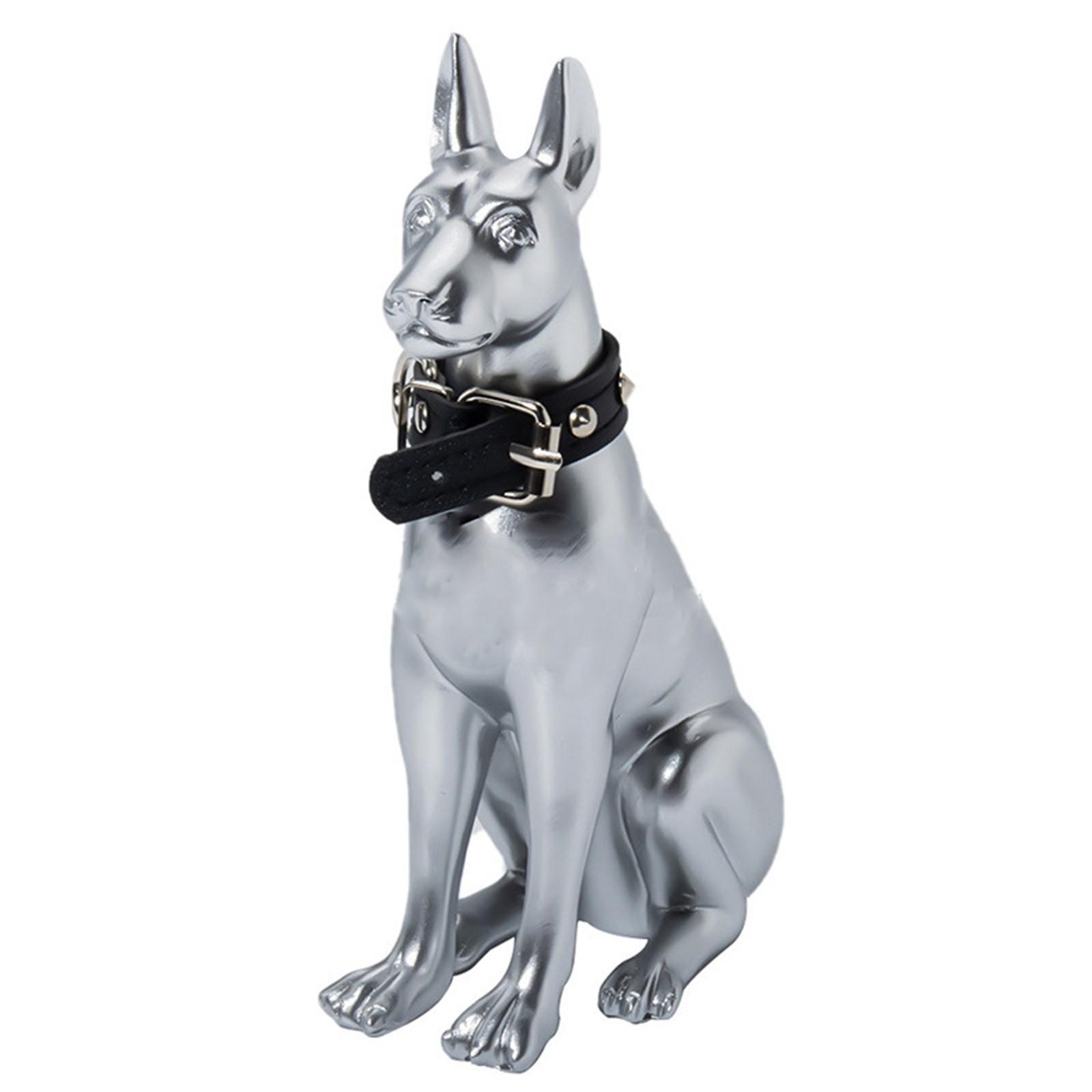 

Home Decor Sculpture Doberman Dog Small Size Art Animal Statues Figurine Room