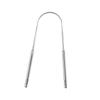 New 2Pcs Tongue Scraper Cleaner Stainless Steel Dental Fresh Breath Cleaning Oral