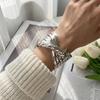 Vintage Chunky Wide Cuff Bracelet for Women Statement Gold Color Smooth Twisted Geometric Open Bangle Party Fashion Jewelry Gift