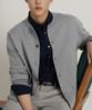 Beanpole Men Barrel B Round Cardigan Gray