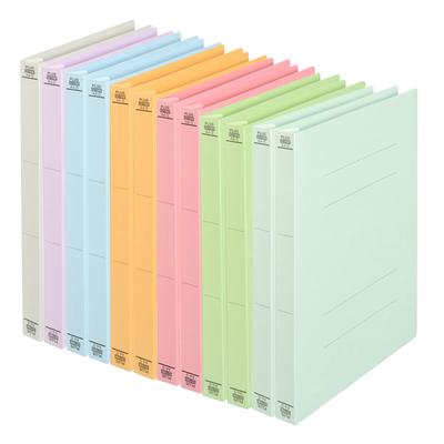 Plus Flat File, Thick Binding, A4 Vertical, Resin Binding Mechanism, 12 Books, 7 Assorted Colors, NO.021NW 79-120