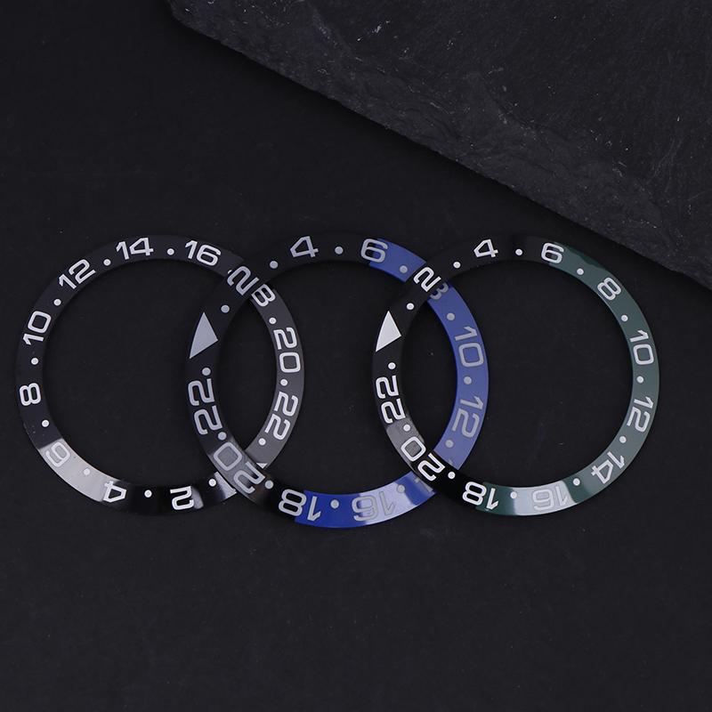 38Mm Curved Ceramics Bezel Insert Fits Skx007 Skx009 Gmt Watch Case Nh35 Nh36 Movement Bezel Insert Ring Men Watch Parts