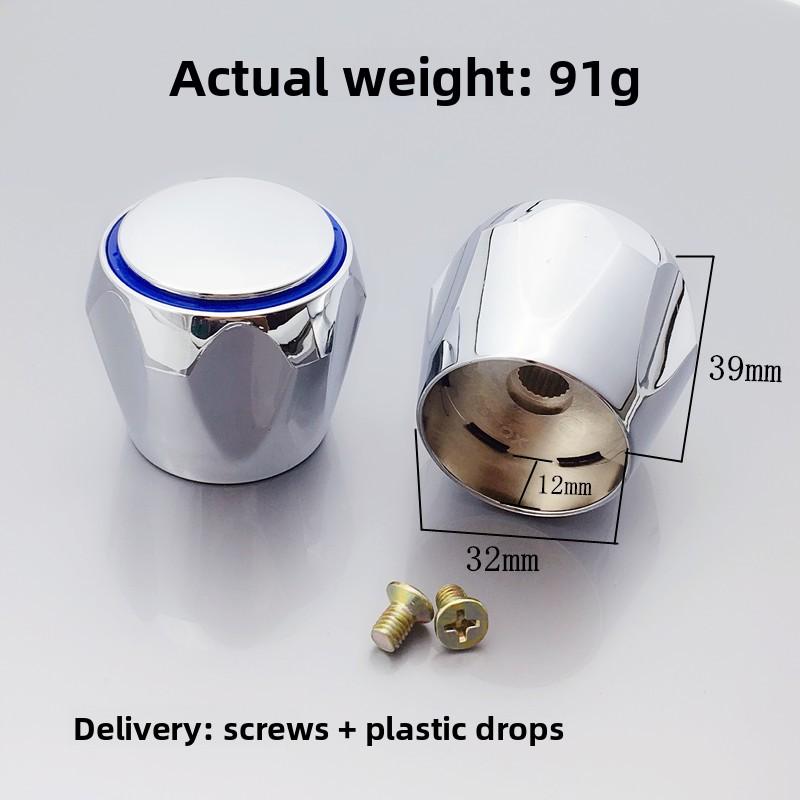 1pcs/2pcs Hot & Cold Tap Top Head Faucet Cover Chrome Plated Replacement Set Kitchen Bathroom Faucets Handle Plastic